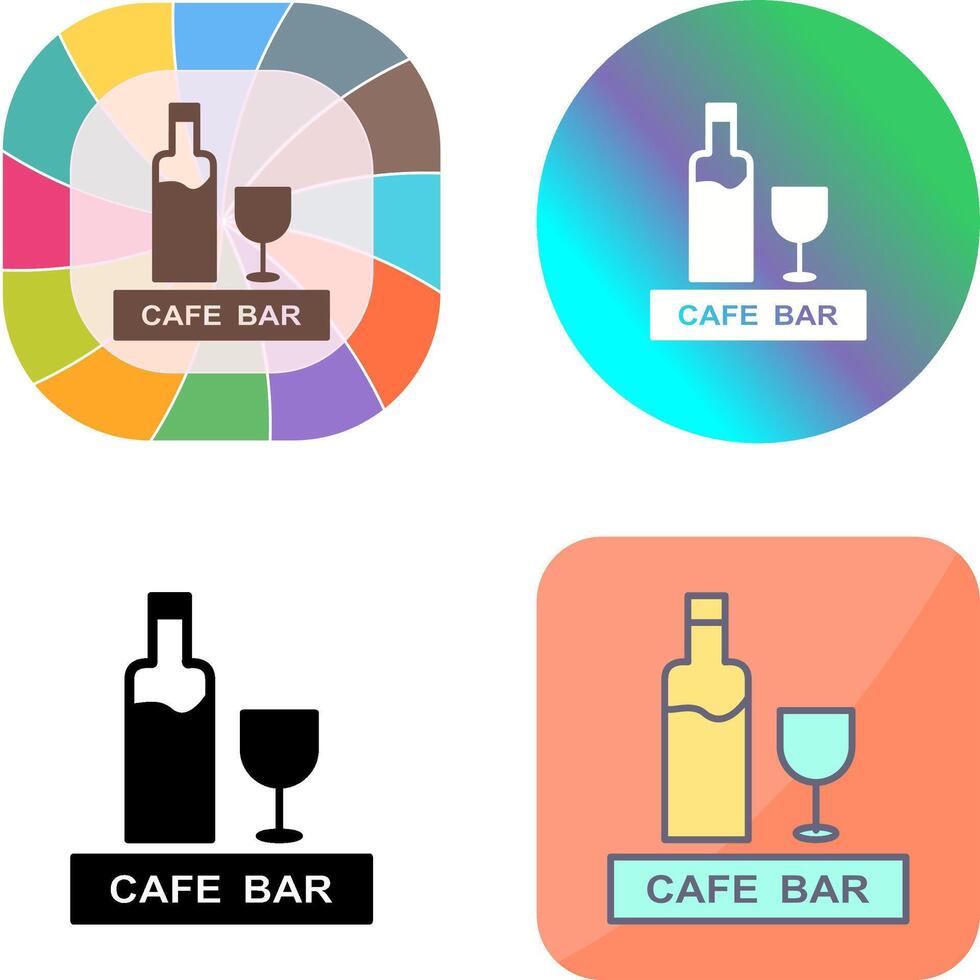 Unique Drinks Cafe Icon Design vector