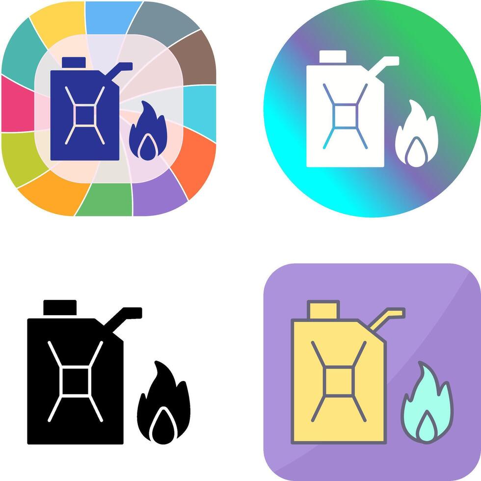 Unique Fuel to Fire Icon Design vector