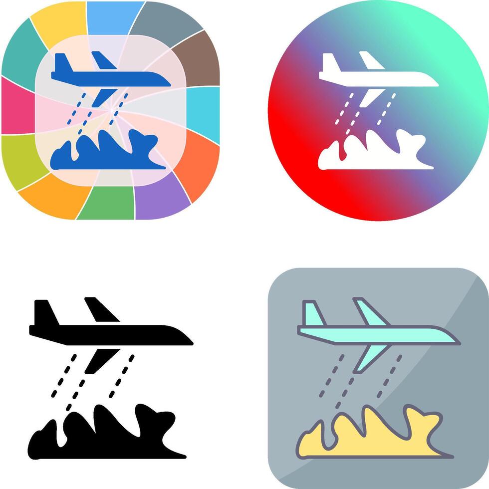 Unique Firefighter Plane Icon Design vector