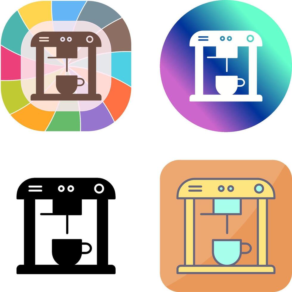 Unique Coffee Machine Icon Design vector