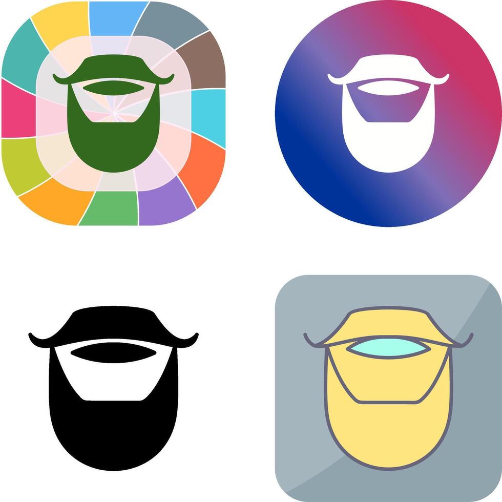Beard and Moustache Icon Design vector