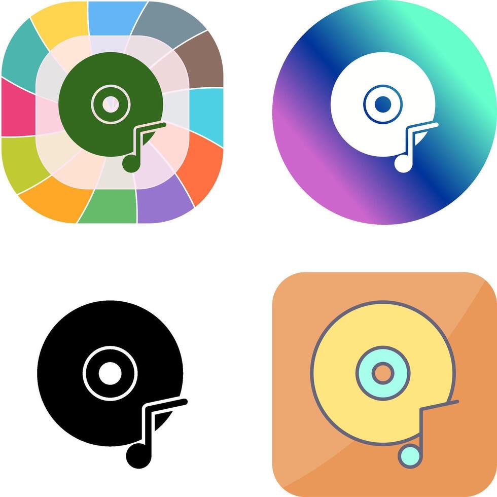 Music CD Icon Design vector