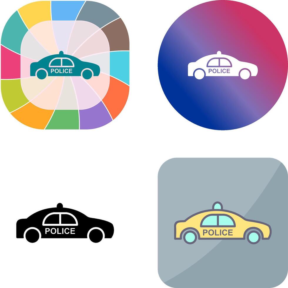 Police Car Icon Design vector