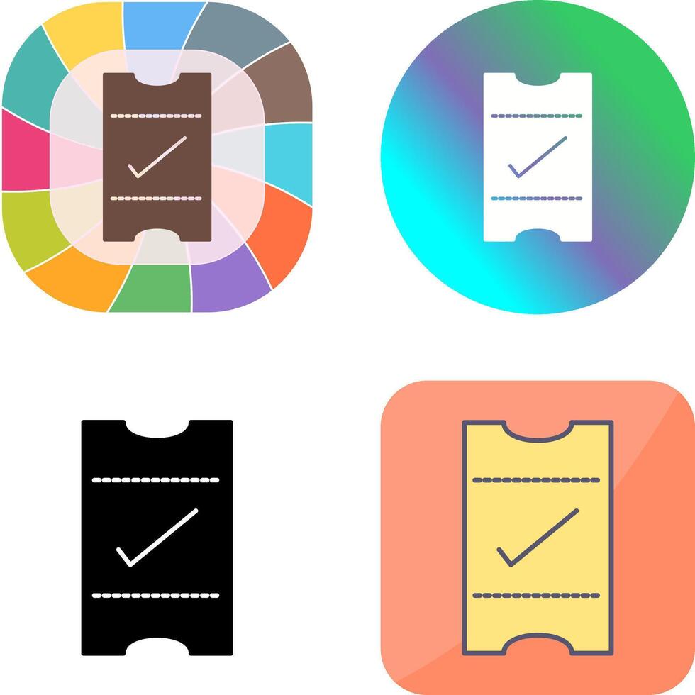 Passes Icon Design vector