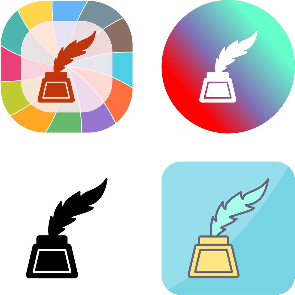 Inkwell Icon Design vector