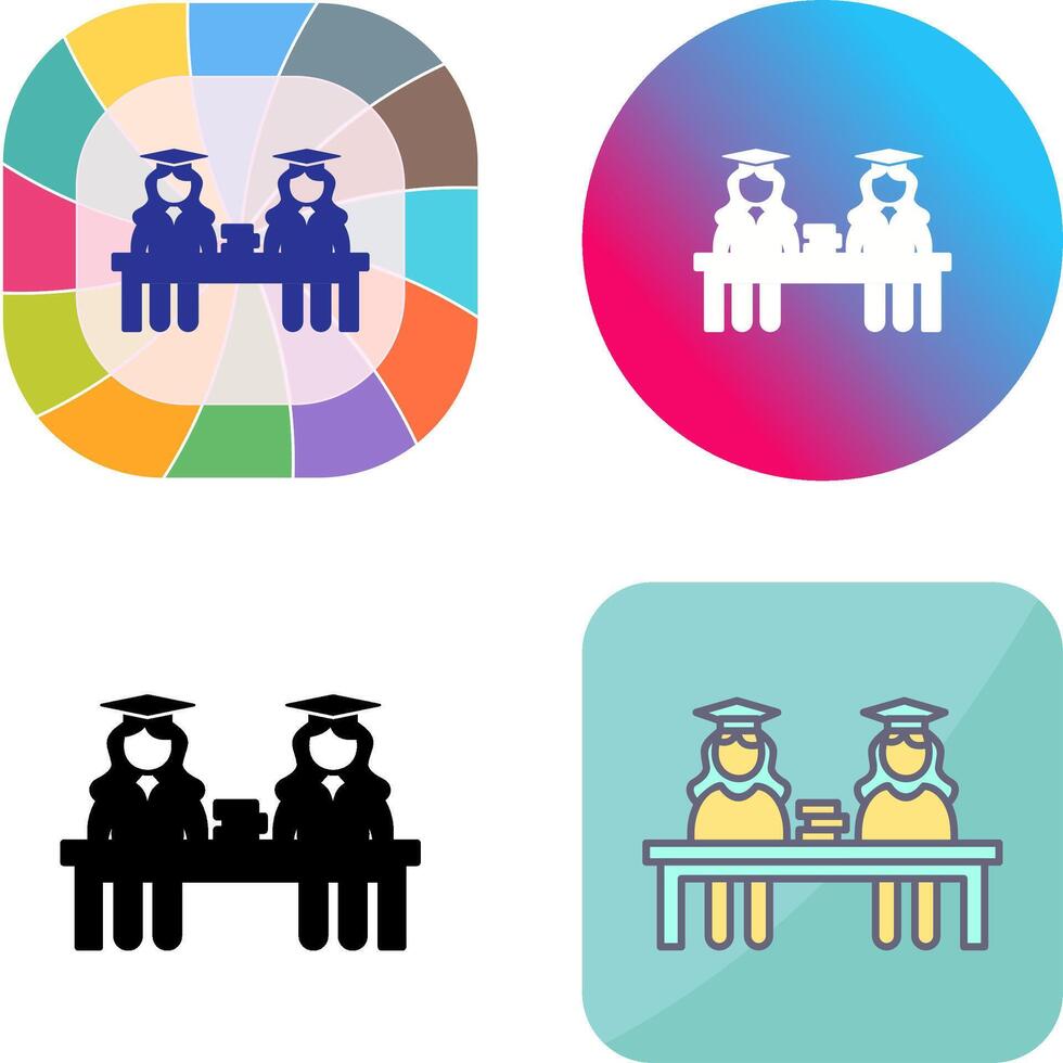 Unique Combined Study Icon Design vector