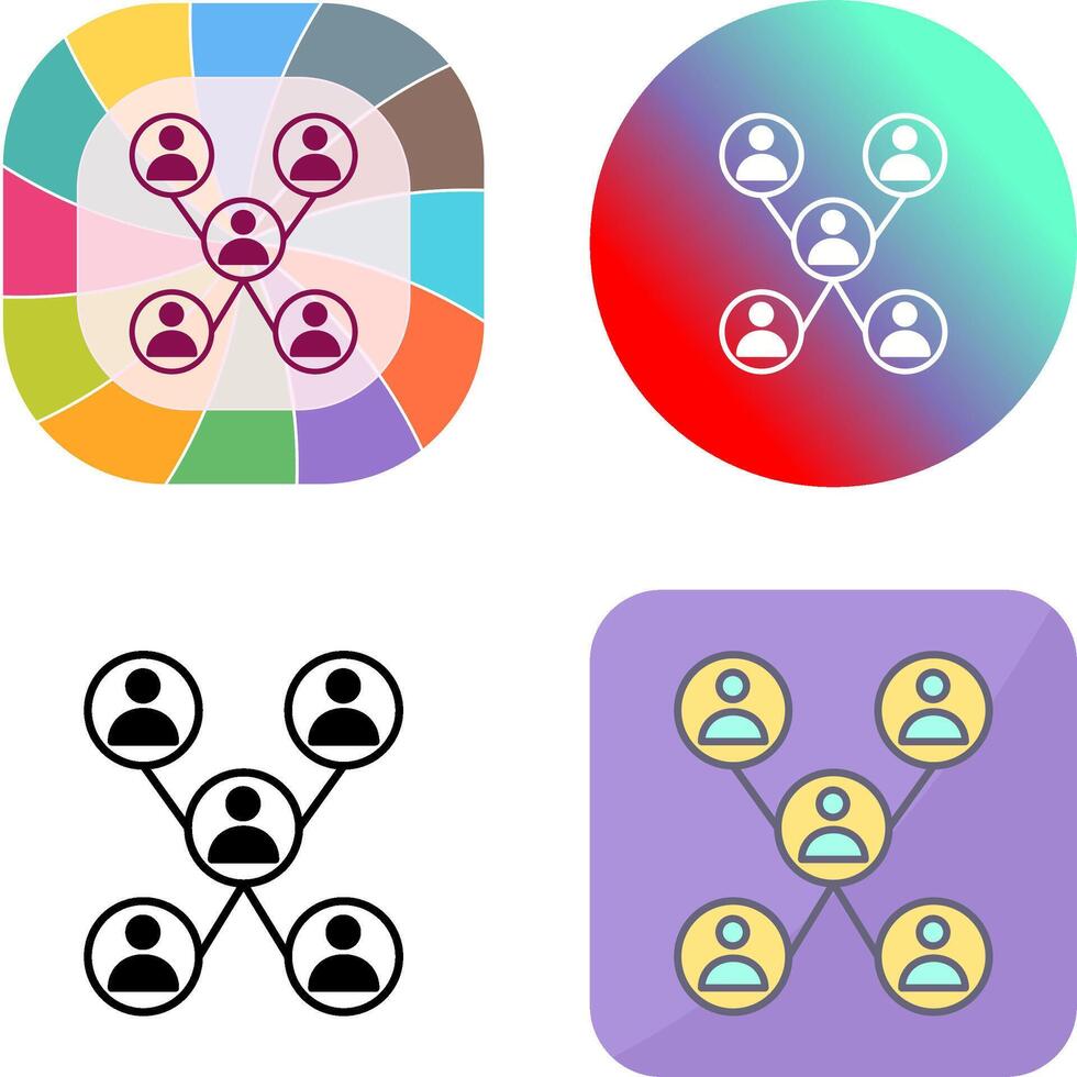 Unique Company Network Icon Design vector