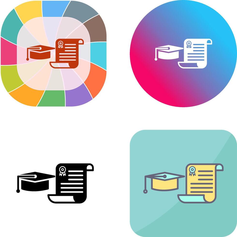 Unique Graduation Icon Design vector