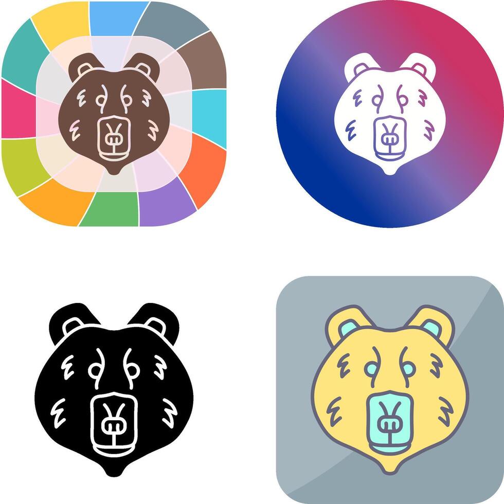 Polar Bear Icon Design vector
