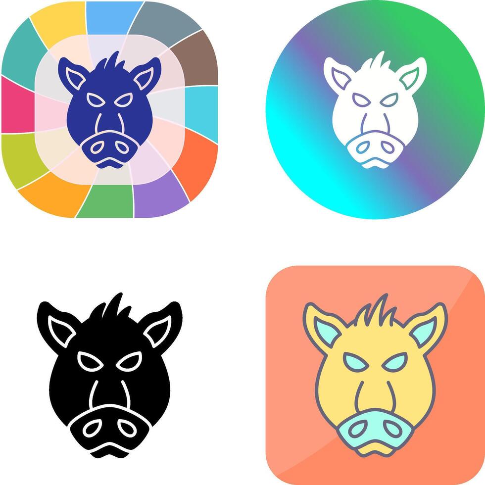 Pig Icon Design vector