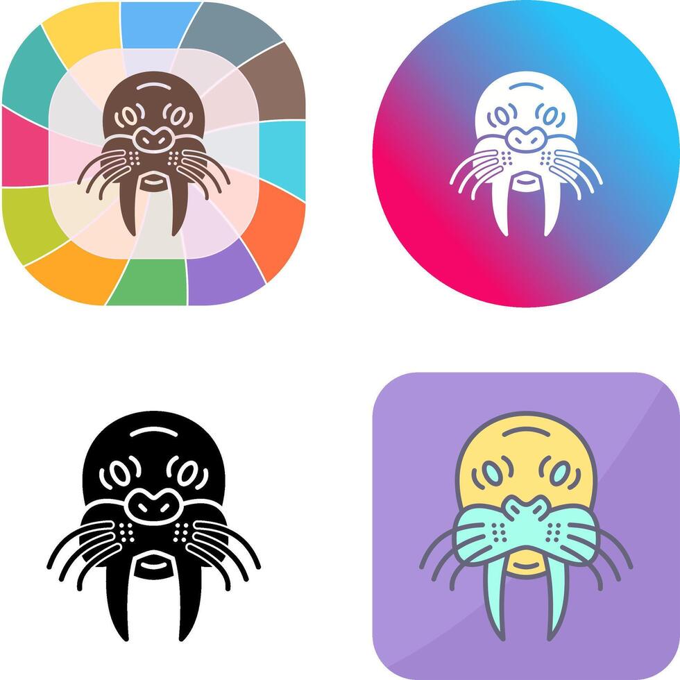 Walrus Icon Design vector