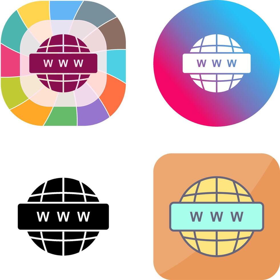 World Wide Web Icon Design vector