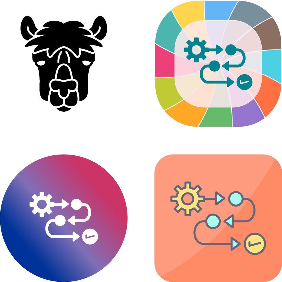 Process Icon Design vector