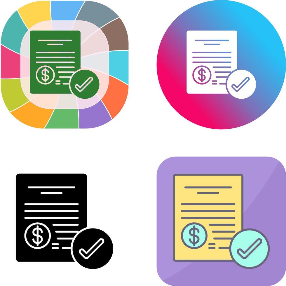 Paid Icon Design vector