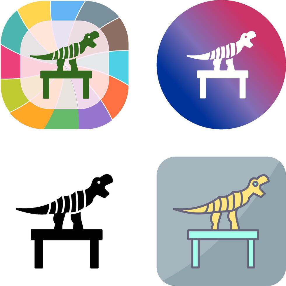 Bones Exhibit Icon Design vector