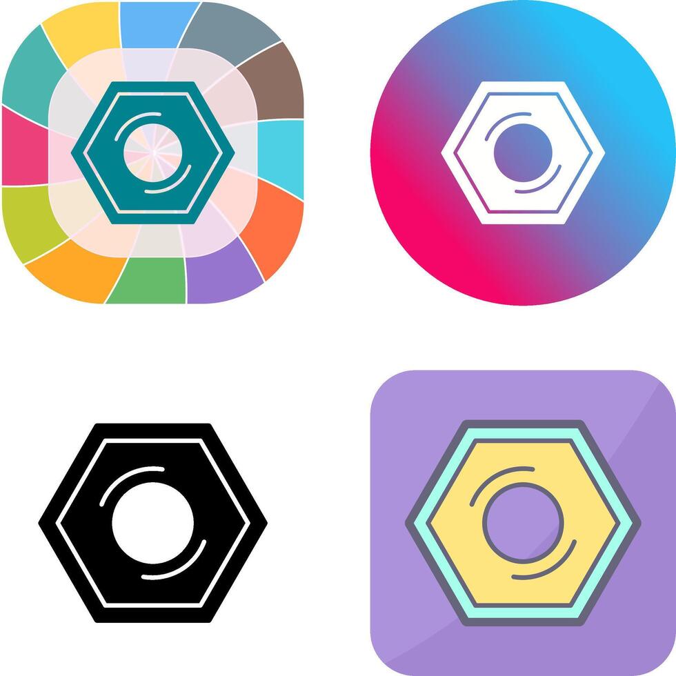 Nut Icon Design vector