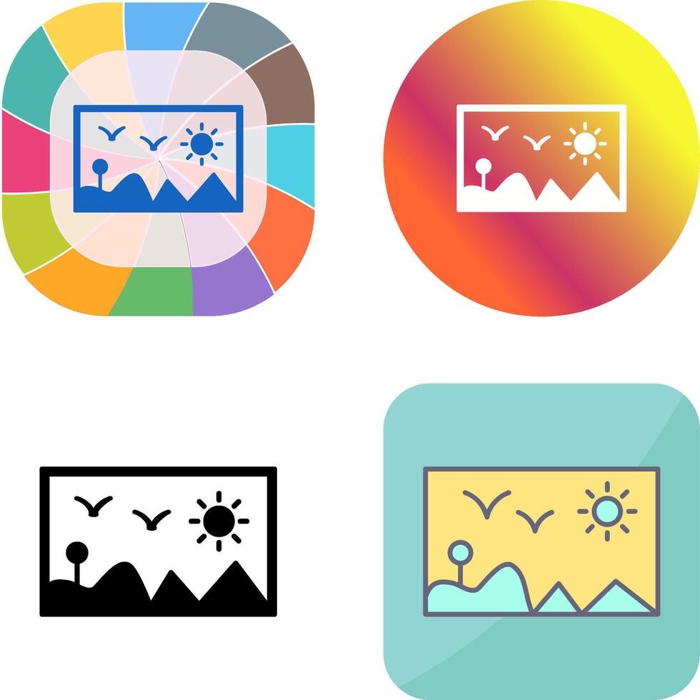 Painting Exhibit Icon Design vector