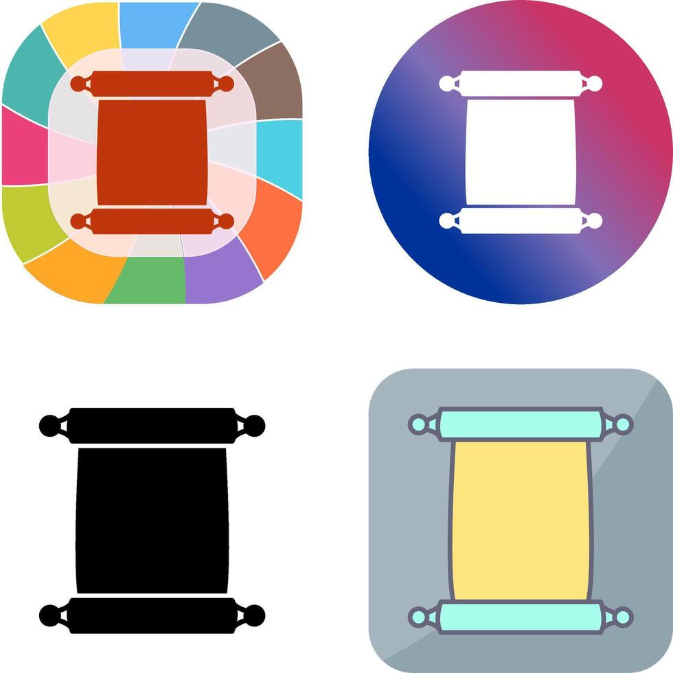Scroll of Paper Icon Design vector