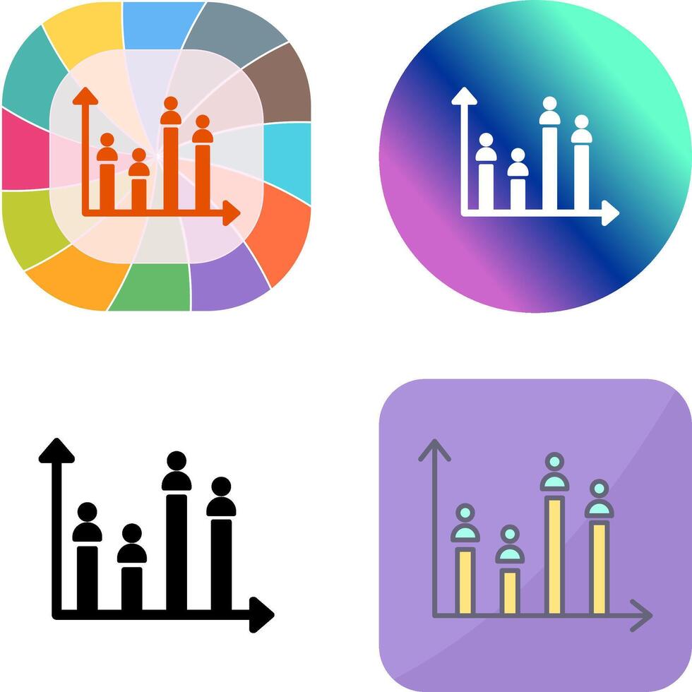 Candidate Graph Icon Design vector