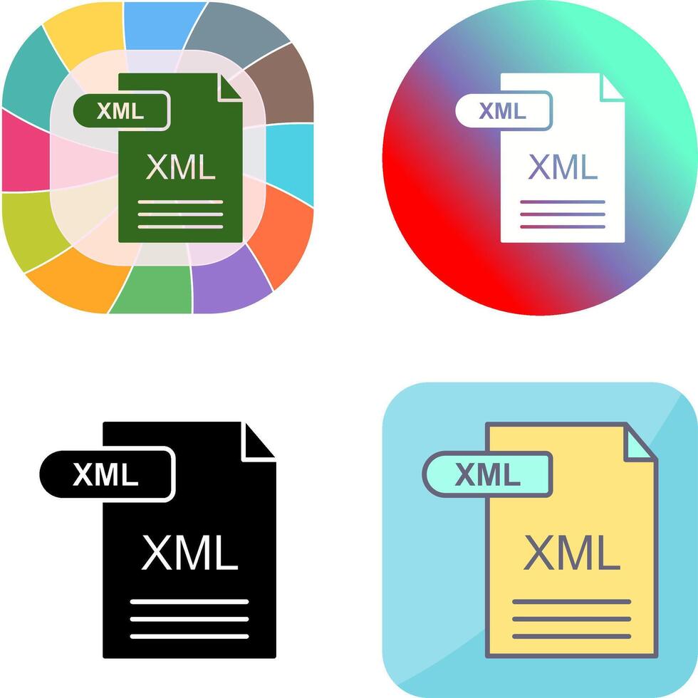 XML Icon Design vector