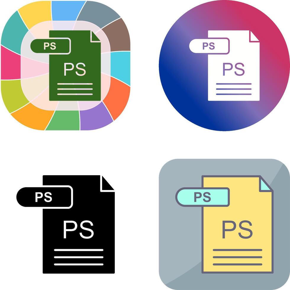 PS Icon Design vector