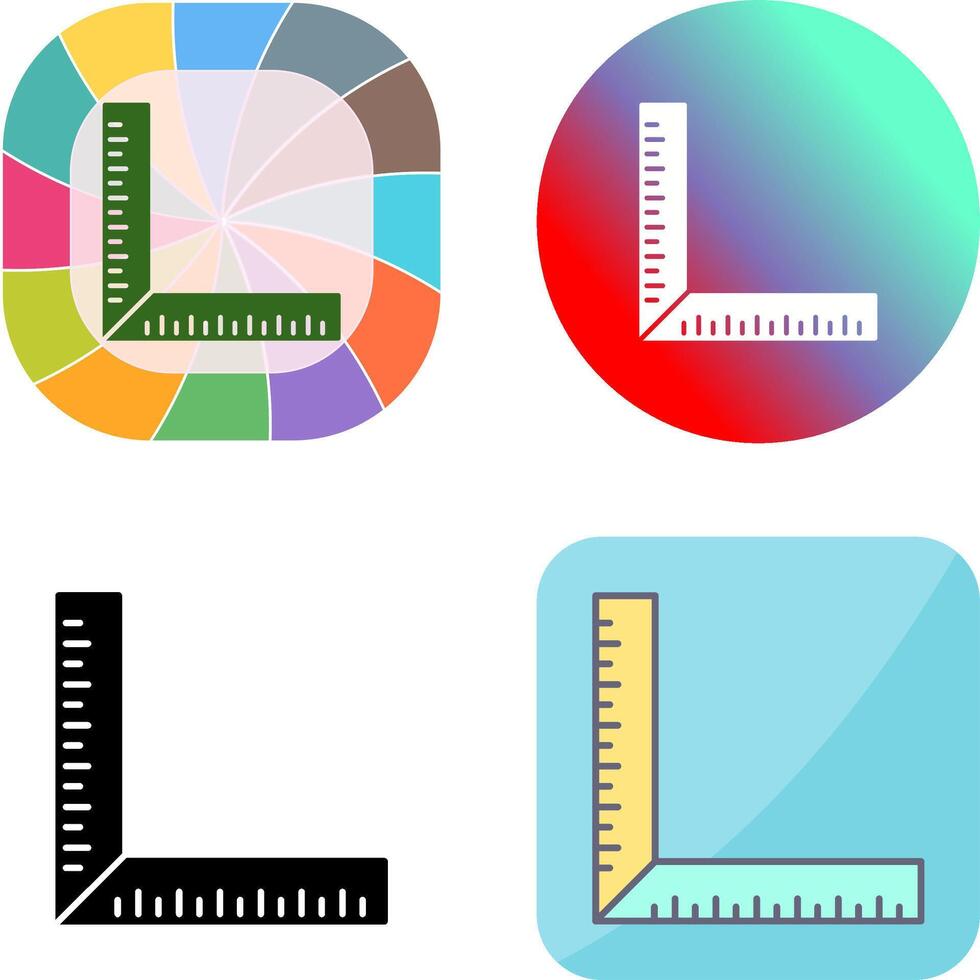 square Ruler Icon Design vector