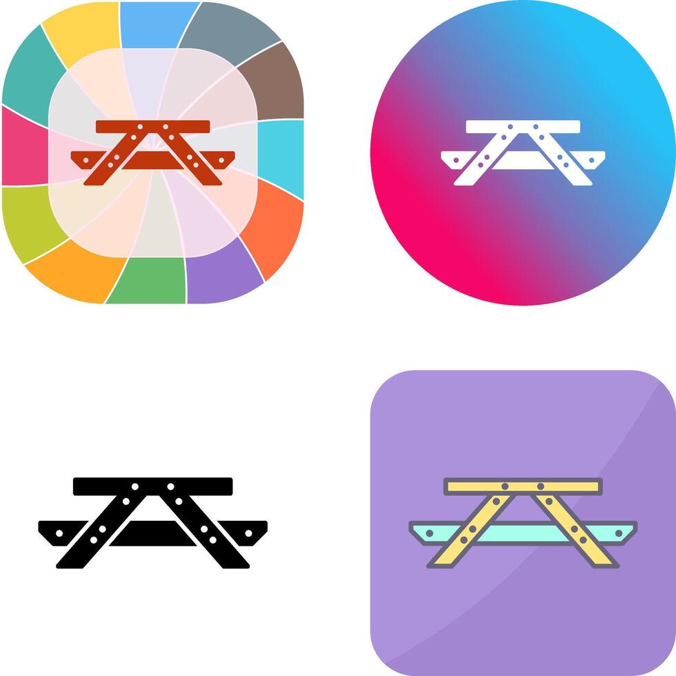 Picnic of Table Icon Design vector