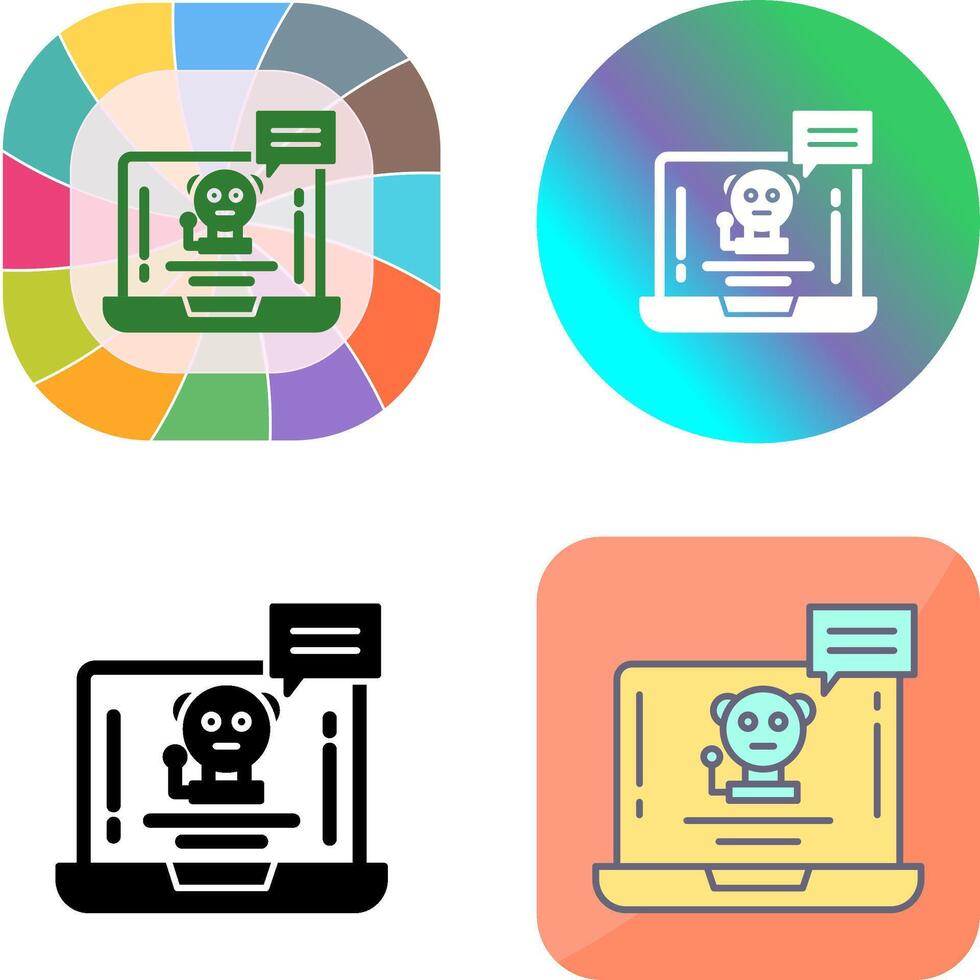 Chat Bot Icon Design vector