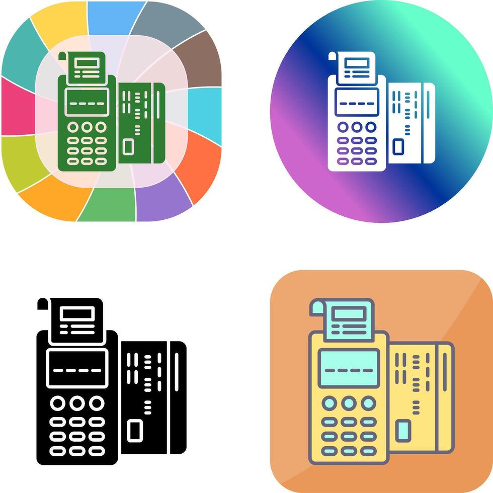 Pos Terminal Icon Design vector