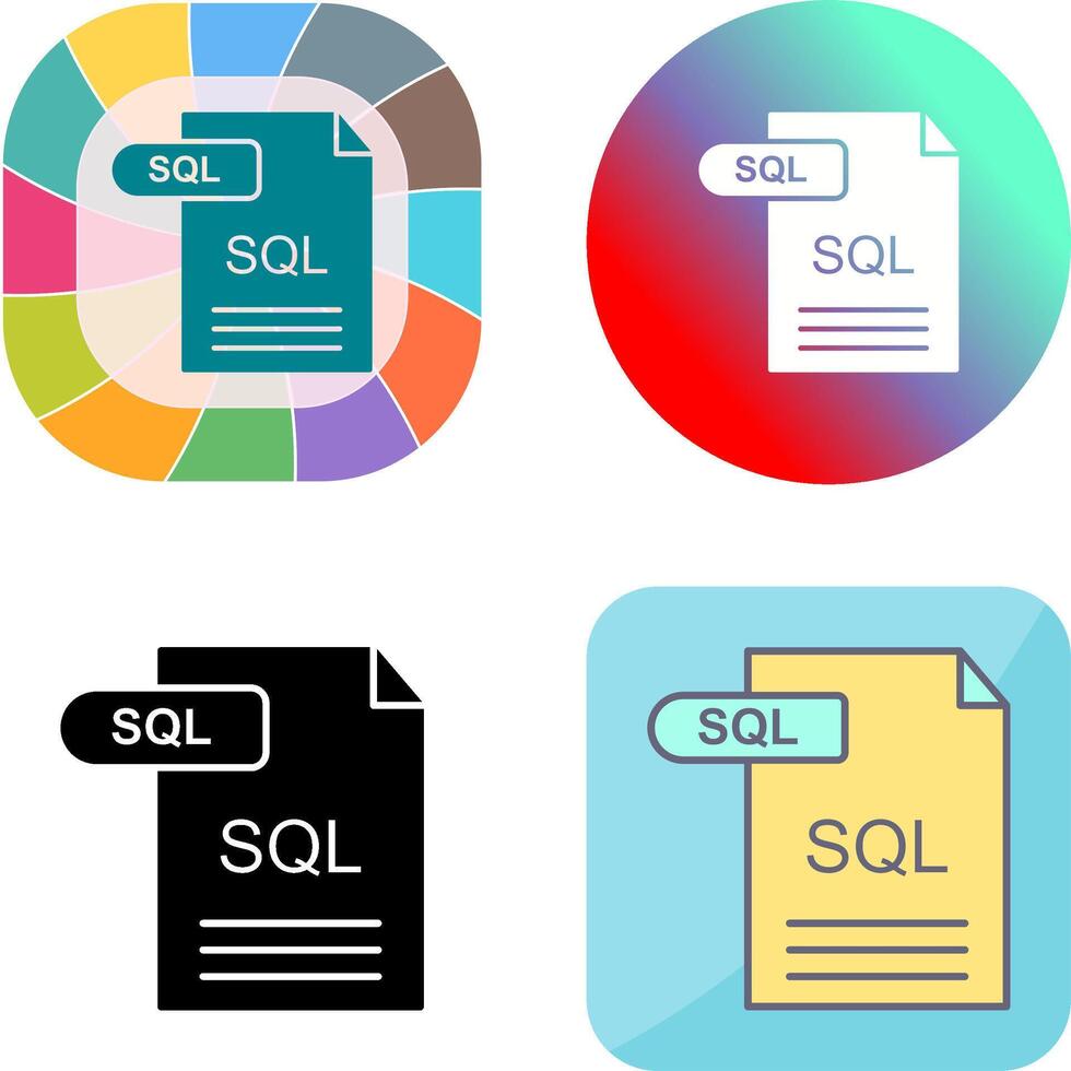 SQL Icon Design 44894962 Vector Art at Vecteezy