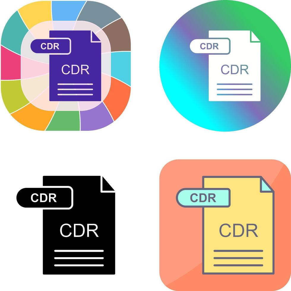 CDR Icon Design vector