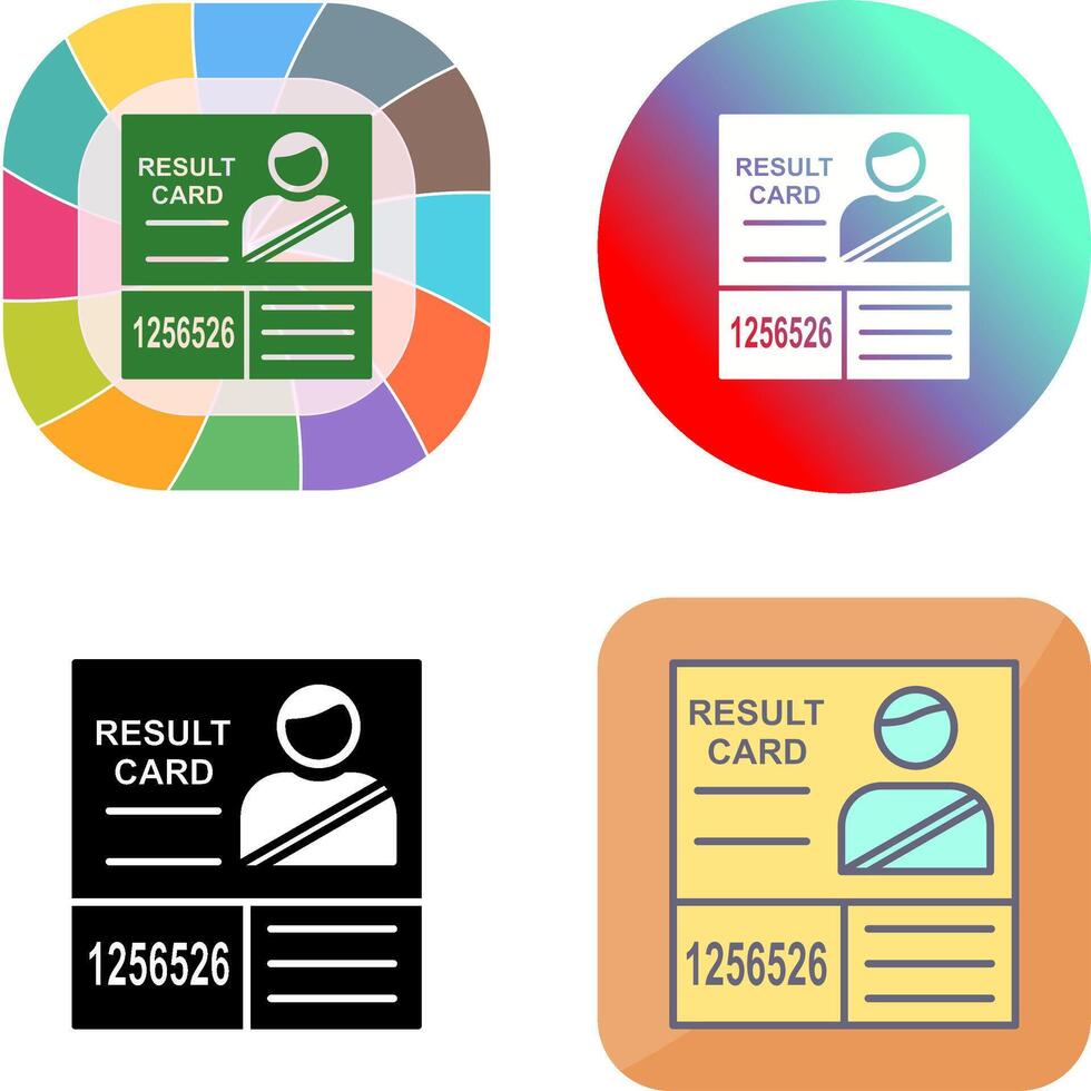 Candidate Results Icon Design vector