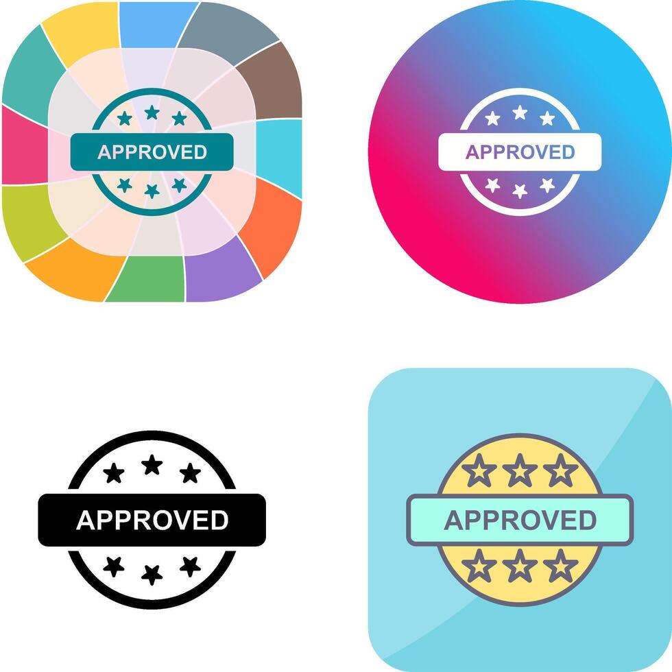 Approved Icon Design vector