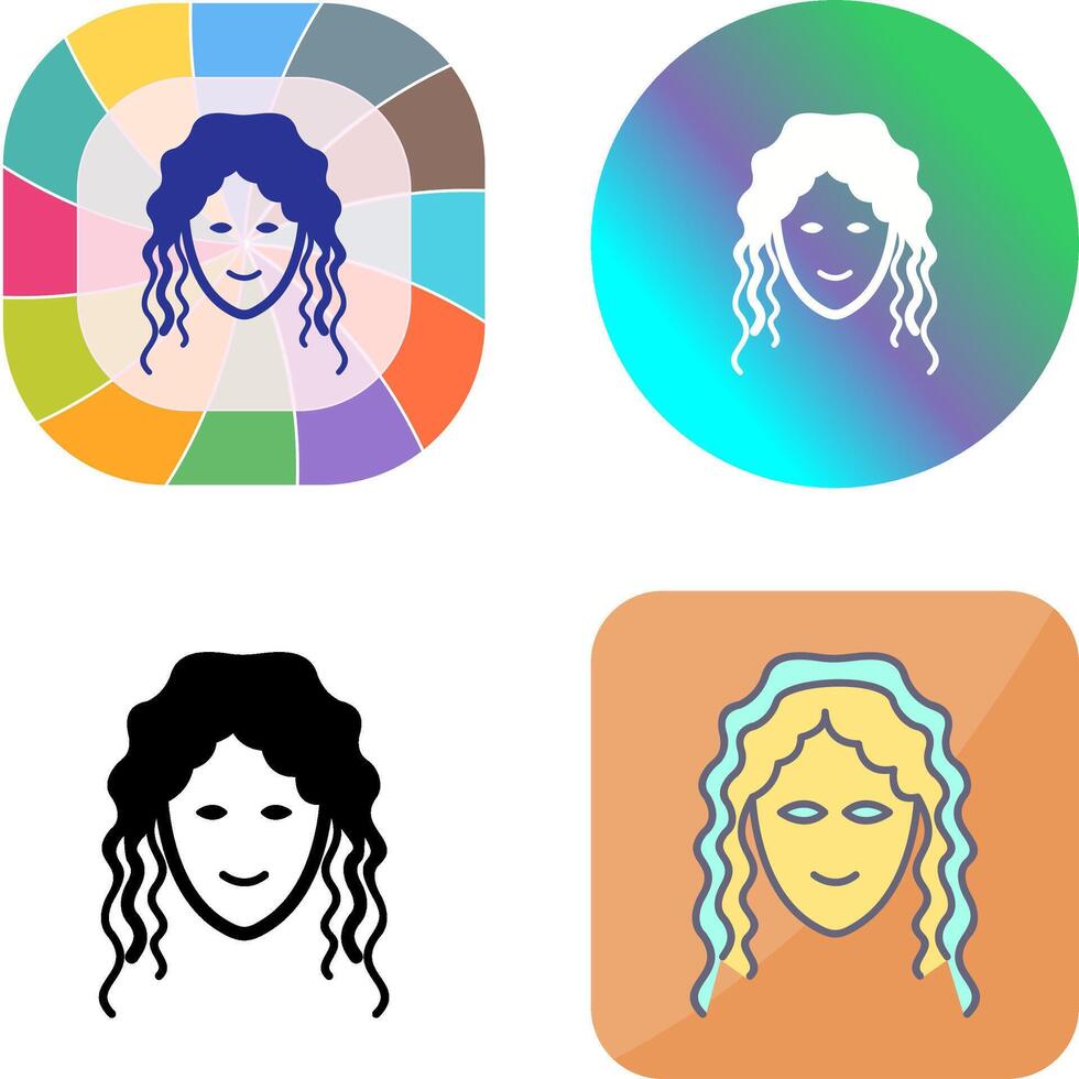 Hair Curly Icon Design vector