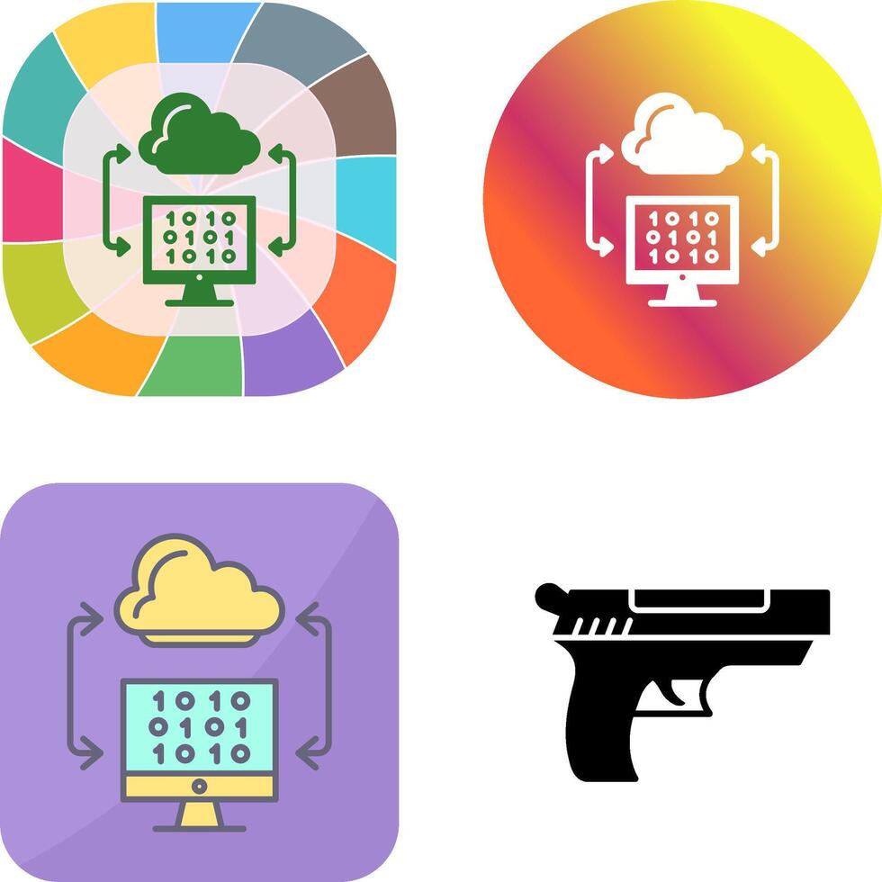 Cloud Coding Icon Design vector