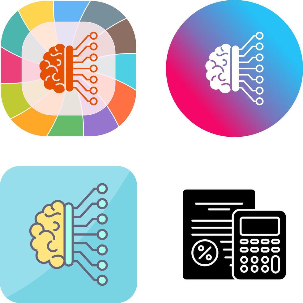 Machine Learning Icon Design vector