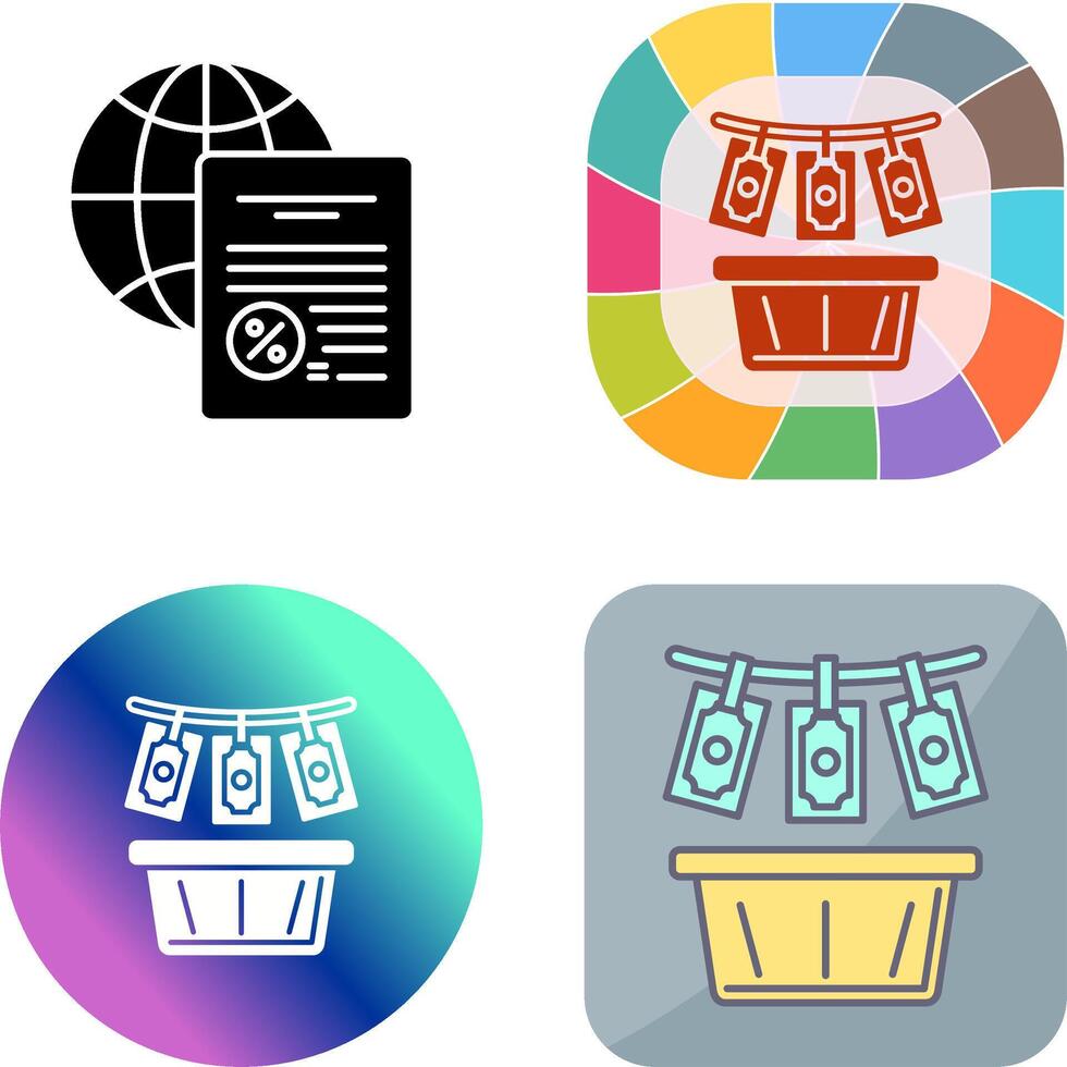 Money Loundering Icon Design vector
