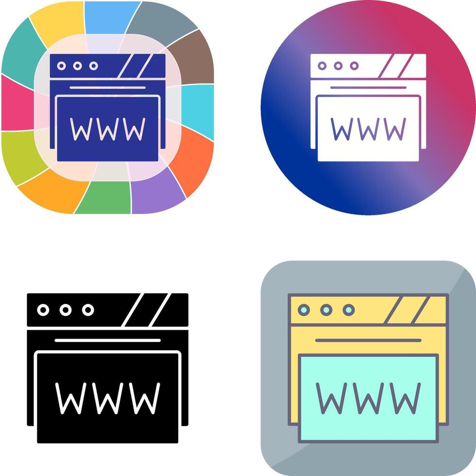 Web Browser Icon Design vector