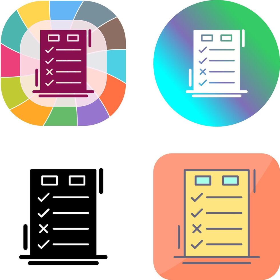 Today to Done CheckList Icon Design vector