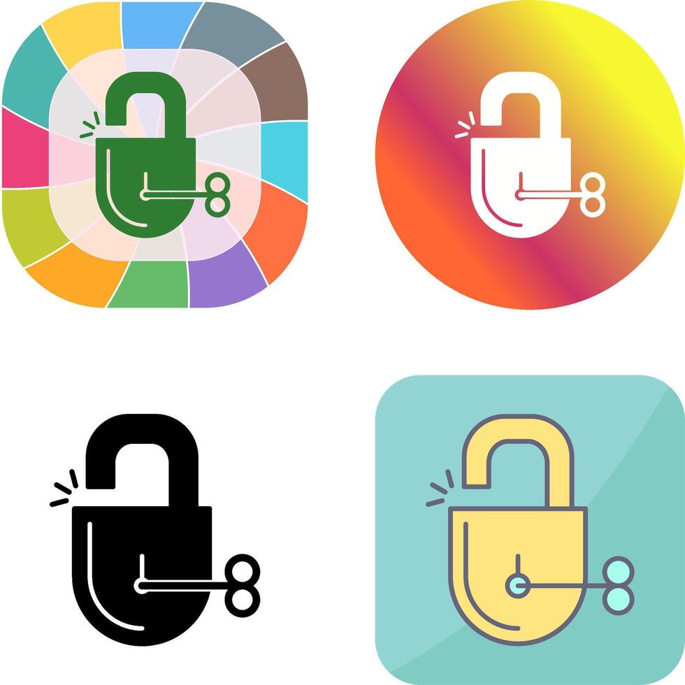 Unlock Icon Design vector