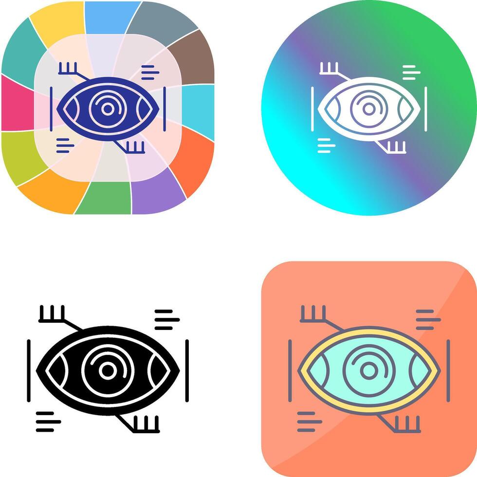 Eye Recongnition Icon Design vector