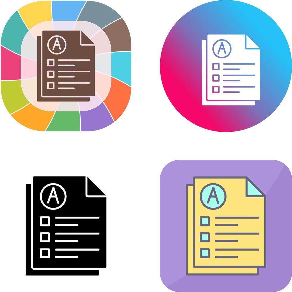 Exam Icon Design vector