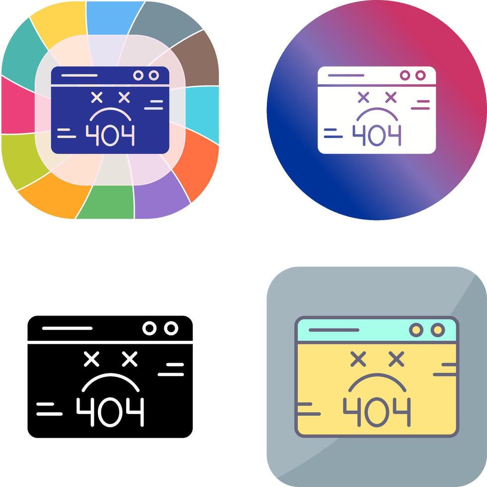 404 Error Icon Design vector
