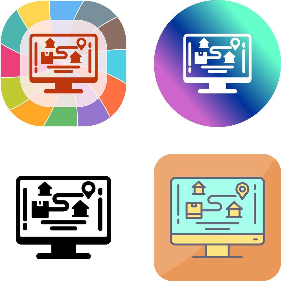 Tracking Icon Design vector