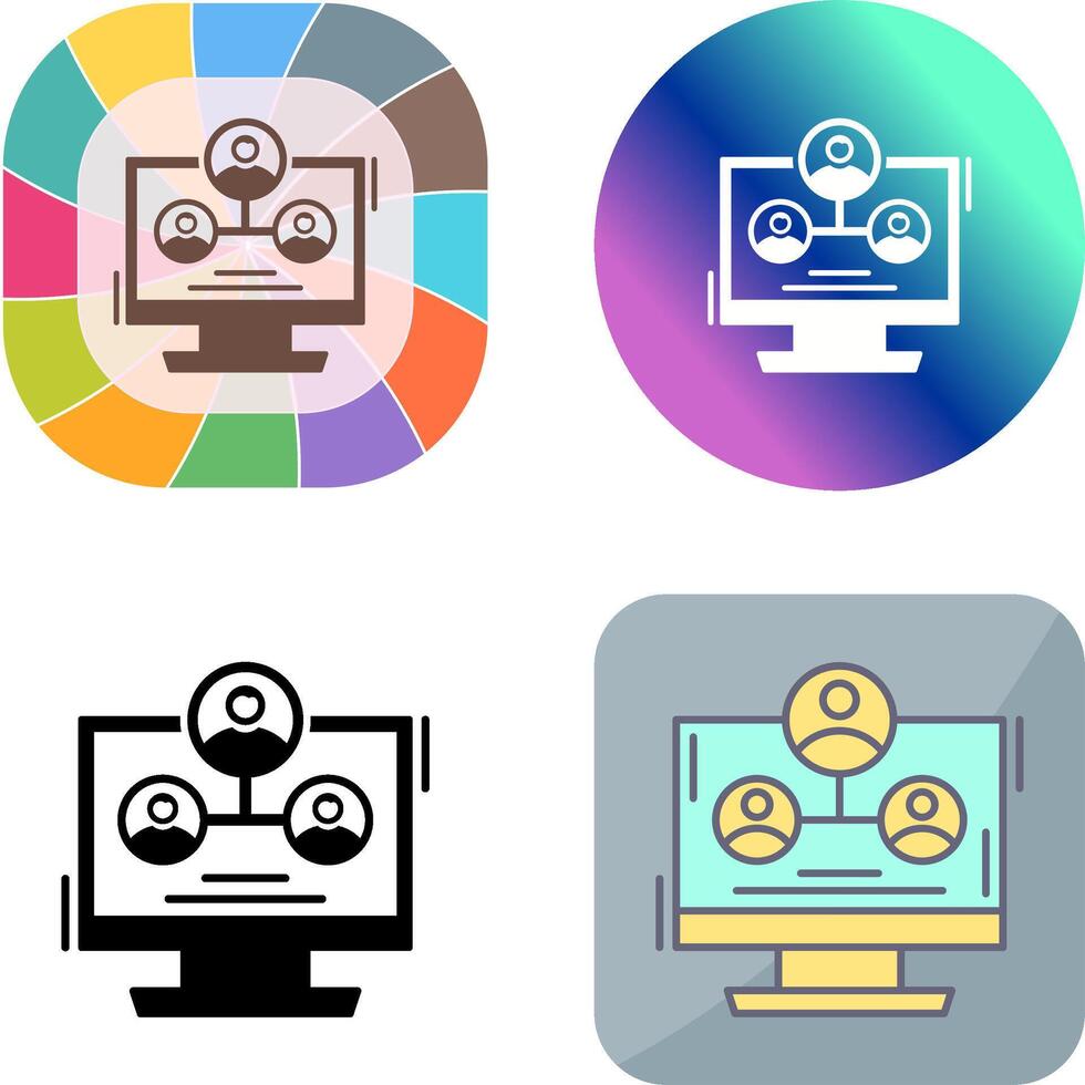 Hierarchy Structure Icon Design vector