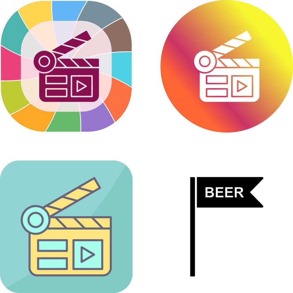Clapper Board Icon Design vector