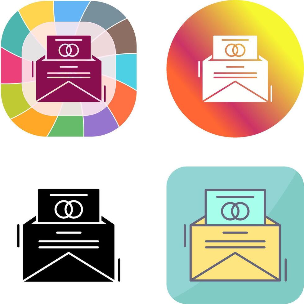 Invitation Card Icon Design vector