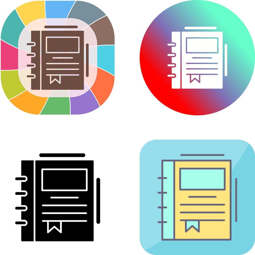 Spring Notebook Icon Design vector
