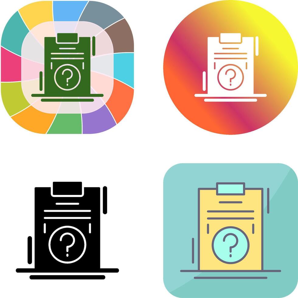 Question Icon Design vector