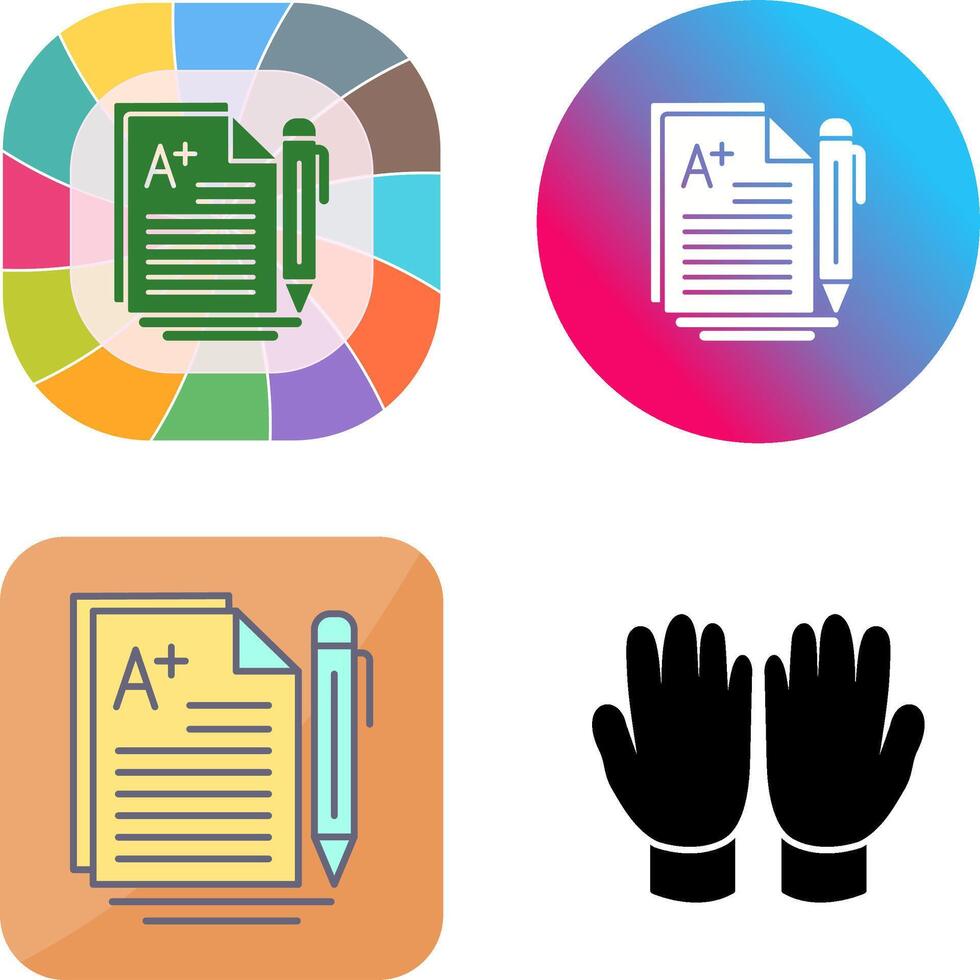 A Grade Icon Design vector